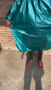 PROMO TERLARIS JAS HUJAN PONCO LENGAN KELELAWAR DEWASA JUMBO PRIA WANITA ANTI AIR BAHAN PVC TEBAL MURAH WARNA HIJAU