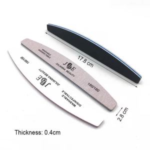 10 Pcs Professional Nail File 100 150 180 240 Grit Unhas De Gel Nail Files Sandpaper Moon Style Acrylic Nail File Art Tools