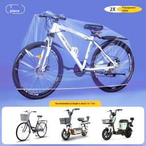 Disposable Bicycle Cover Thickened Transparent Protective Cover Rain-Proof Dustproof and Sun Protection Bicycle Clothing Mountain Bike Electric Car Full Cover