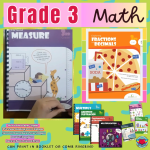 GRADE 3 (MATH) Activity Workbook Worksheet Homeschool Learning Materials | RABAH UP STORE