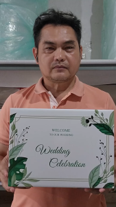 กล่องเล็กใส่ซอง ขนาด 22x29x21 cm สำหรับใส่ซองแต่งงาน พร้อมส่ง   ***ต้องการแก้ไขข้อความทักแชทก่อนกดสั่งซื้อ***