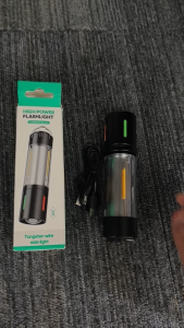 [Penghantaran dalam masa 24 jam]Super Bright Mini Flashlight Rechargeable USB 5-level Dimming Lampu suluh with Hook LED for Camp/Mountaineer/Hiking Camp