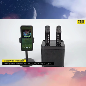 (TRENDY) Speaker Bluetooth Karaoke dengan 2 Mic Wireless Portable RGB Suara Jernih Full Bass 10W