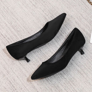 Flight Attendant High Heels Womens Stiletto Heel Soft Bottom Soft Surface Professional Shoes Interview Student Etiquette Formal Wear Black Work Shoes