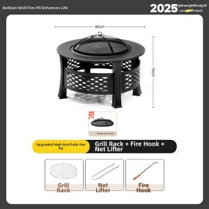 BEIANLANG | Multi-functional Fireplace for Heating BBQ and Tea Brewing