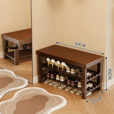 YONGJUE | Entrance Shoe Bench with Built-in Shoe Rack