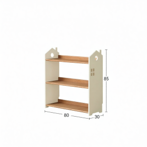 WEISHA | Real Wood Childrens Bookshelf Modern Simple White Storage Shelf