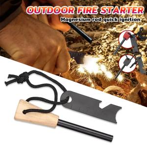 MaxPlus Drilled Flint Fire Starter Camping Tool for Your Hiking and Backpacking Gear