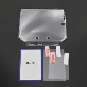 1Set For 2DS Crystal Clear Hard Shell Case + Upper Lower Screen Protector Film + Plastic Lens Cover High Cost Performance