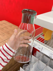 High Borosilicate Glass Water Bottle Amber Color with Lid Juice Cold Drink Bottle Luxury Home Use Heat Resistant Cool Water Bottle