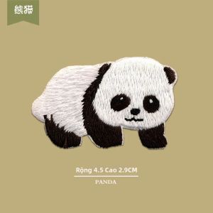 Miếng Dán Thêu Hình Động Vật Dễ Thương - Hải Ly Gấu Trúc Đỏ Cá Heo Miếng Dán Vải Trang Trí Cho Ốp Điện Thoại Quần Áo Tự Làm