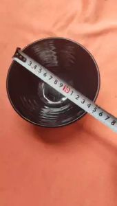 Tô nhựa melamine đường kính 14 16  20 cm màu đen bóng đựng canh bún phở canh - tô miệng loe tOX11