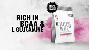 PhD 100% Whey Protein Powder 500g Grass Fed Whey Protein Rich in Amino Acids & L-Glutamine