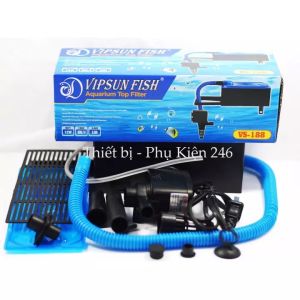 Bộ máy bơm Và hộp lọc nước VIPSUN VS-188 cho hồ cá cảnh. Phụ Kiện Hồ Cá Bộ Máy Bơm VS-188