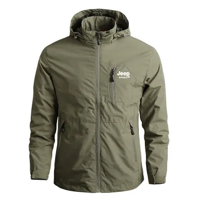 VUUG Waterproof Jacket For Men Outdoor Spring and Autumn Single Layer & Thin Windproof Jacket for Men Mountaineering Suit