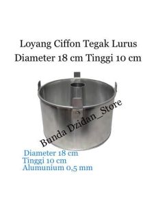 Loyang Ciffon Tegak Lurus 18 cm Loyang Sponge Cake Kue Bolu Anti Lengket Alumunium Alat Dapur Baking Bisa Cod Loyang