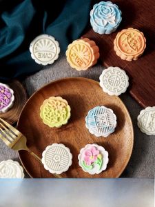 Home Use Green Bean Cake Purple Sweet Potato Print National Style Baking Mold Kitchen Tools for Baking DIY Pastries