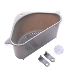 Kitchen Triangular Sink Drainer Corner Strainer Basket with Suction Cup/Penapis Sinki Dapur