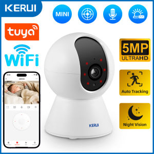 KERUI 5MP Tuya Smart Mini WiFi IP Camera Indoor Wireless Home Security AI Human Detect CCTV Surveillance Camera Auto Tracking