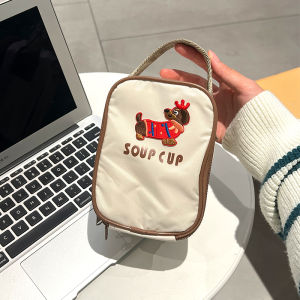 กระเป๋าใส่ข้าวกล่องรูปอาหารเช้าขนาดเล็กน่ารัก กระเป๋าใส่ข้าวแบบพกพาสำหรับผู้ใช้ในออฟฟิศ กระเป๋าใส่อาหารแบบมีสามมิติสำหรับนักเรียน