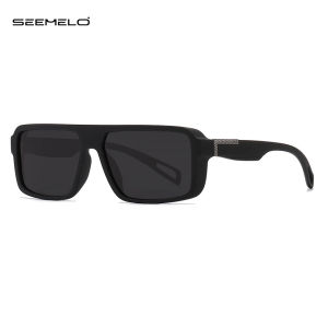 SEEMELO Men’s Retro Sunglasses Polarized Sunglasses Fashion Square Sunglasses Driving Sunglasses UV400 Elastic Paint Design Clean Vision Sunglasses Cycling Riding Running Glasses