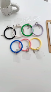 Universal Hanging Ring fore Mobile Phone Soft Silicone Lanyard Strap Anti-Lost BraceletKeychain