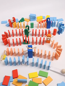 Bộ Domino Xây Dựng Nhiều Màu Cho Bé LILA DOMINO15