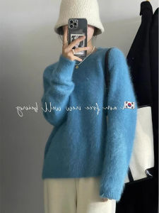 Pink Fufu Soft Thickened Mink Velvet Sweater Womens Style Commute Casual Fabric Other 100% Long Sleeve Low round Neck Regular Length