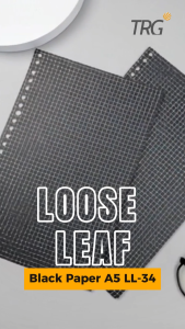 TRG Isi Loose Leaf Black Paper 20 Holes LL-34 A5 80gsm - Refill Kertas Binder Hitam Motif Dotted Grid Plain 80 gsm 1 Pak Isi 20 Lembar TRG