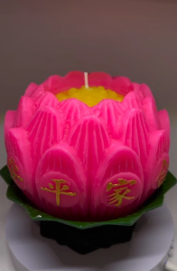鸿运 特大 莲花蜡烛 1粒装 Lotus Candle Super Medium (1pcs/set) LILIN