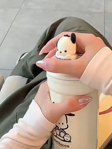 TUMBLER MUG COFFE CANTIK LUCU/TUMBLER STAINLEES STEEL KARAKTER KUROMI TAHAN PANAS DINGIN 480ML HN128