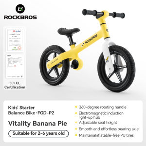 【Local Delivery】ROCKBROS Balance Bike for Kids 2-6 Years Old Light Weight 360° Rotation Bicycle Front End Multifunctional Childrens Bicycle Safety Baby Scooter