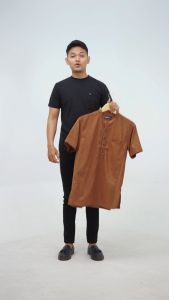 BROGUY Kemeja Koko Pria Dewasa Lengan Pendek Barra