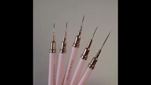 7/10/12/15/20m Pink French Nail Art Liner Painting Brush 5Pcs/set Ultra-thin Elongated Lines Nail Drawing Pen Brush DIY Manicure