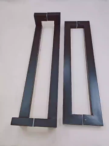 GGYY630 มือจับประตูกระจก Stainless Steel 304 ประตู มือจับห้องน้ำ ประตูไม้ ประตูอลูมิเนียม เงา แฮไลน์ ดำ รุ่น ความยาว 60 ซม.