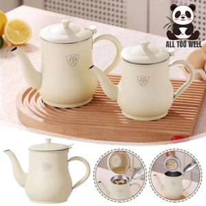 Food Grade Stainless Steel Oil Pot With Filter Oil Pot Stylish Simple Cream Style Oil Container Can