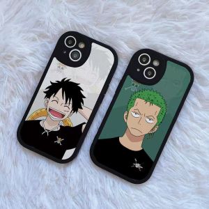 เคสสำหรับ iPhone 16 15 14 13 12 11 Pro Xs Max 6 6S 7 8 Plus X XR 11Promax 12Promax 13Promax การ์ตูนวันพีชน่ารัก Luffy Zoro เคสโทรศัพท์นิ่มกันกระแทกฝาหลัง XPN 01