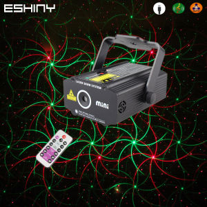 ESHINY Stars Red Green Laser 4IN1 Patterns DJ Party Light Projector Dance Disco Bedroom Christmas Bar Stage Effect Lamp B22D3