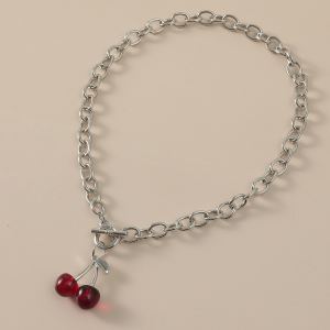 Fashion Personality Ladies Fruit Pendant Hip Hop Style Cherry Necklace