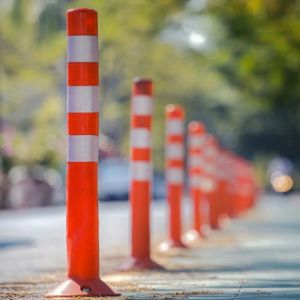 【Fast Deliver】70/75cm PE/PU Security Road Post Pole Reflective Column Safety Barrier Parking Anti-collision Column Elastic Column Isolation Pole Guardrail Traffic Facilities With Screws Plastic Elastic Stick