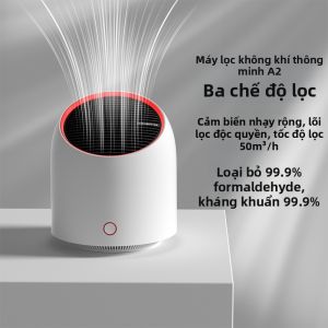 Máy Lọc Không Khí Di Động NOCCLILI A3 Size Nhỏ Dùng Trong Nhà Máy Tạo Ion Âm Tiêu Độc Diệt Mùi Hạt than Hoạt Tính Thanh Lọc Không Khí