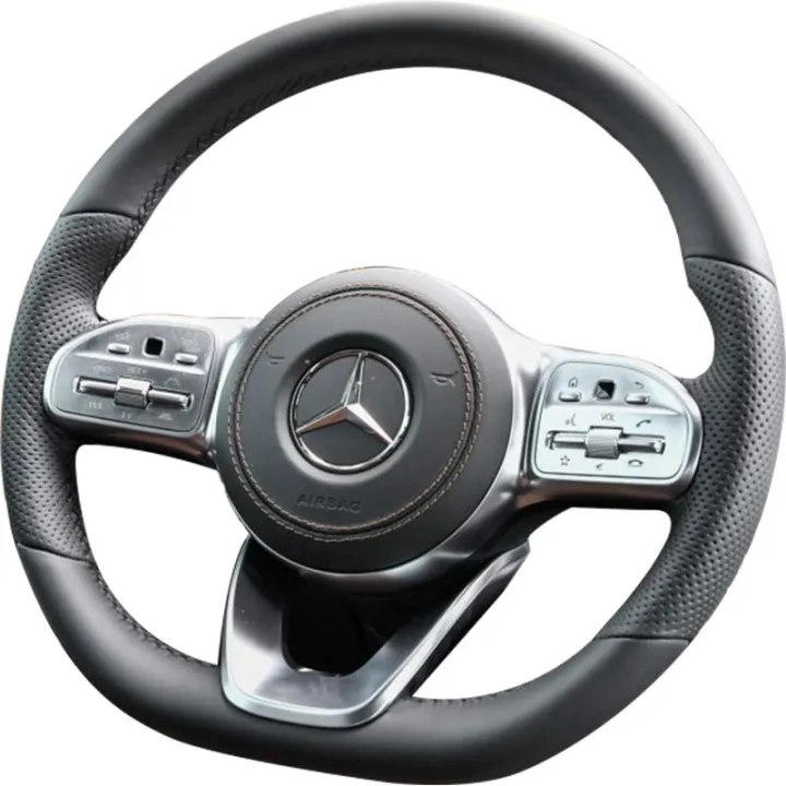 ปลอกพวงมาลัยหนังเย็บมือสำหรับ Mercedes-Benz C300 | Lazada.co.th
