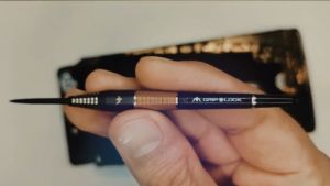 MISSION STEEL TIP DART - 23G Crypt M2 Black Gold PVD 90% Tungsten Steel Darts (ARROW DART KELULI)