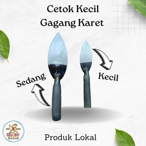 Cetok Sendok Semen Lancip Gagang Karet Ukuran Kecil dan Sedang