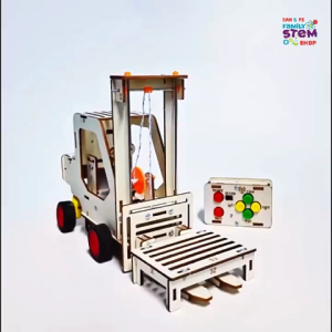 Xe Nâng Điều Khiển Từ Xa - Mô hình lắp ráp gỗ đồ chơi quà tặng giáo cụ khoa học công nghệ sáng tạo stemsanpi