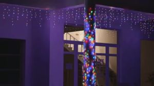 Outdoor Solar Eaves String Lights 160Leds 8 Modes Solar-Powered Icicle String Lights for Christmas Wedding Party Holiday Decor