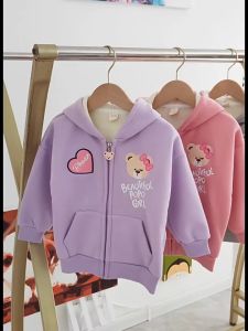 ZANRA เสื้อกันหนาวเด็กผู้หญิง - เสื้อแจ็คเก็ตผ้าฟลีซสำหรับเด็กผู้หญิง ซึ่งมีฮู้ดเด็ก เสื้อแจ็คเก็ตคาร์ดิแกนผ้าฟลีซมีซิป