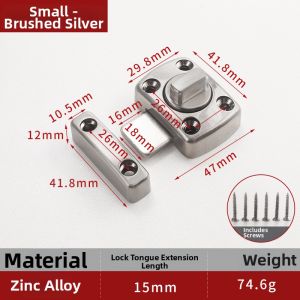 Anti-theft Lockable Door Latch No-drilling Installation