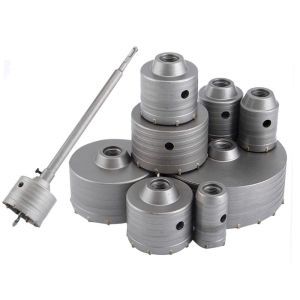 30-160mm Hammer Drills Wall Hole Saw Drill Bit Set Cutter Tools with Round Shaft Concrete Cement Stone Hole Opener