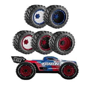 ONEVAN | 4PCS RC Monster Truck High Grip Big Tires Wheels for 1/14 1/16 Traxxas Summit E-REV Arrma Kraton MJX HBX SucceXuan Upgrade Parts